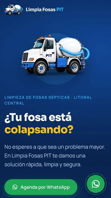 Sitio de Limpia Fosas PIT en móvil